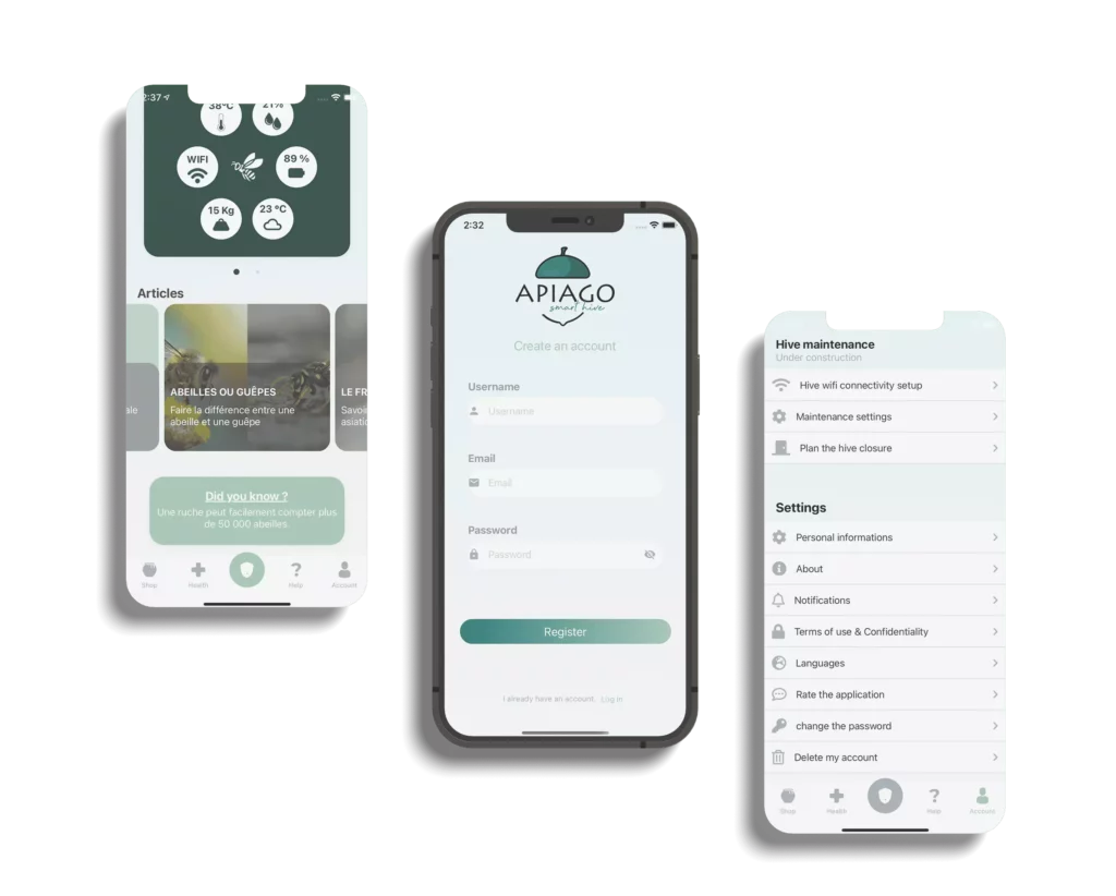 Design Application mobile Apiago